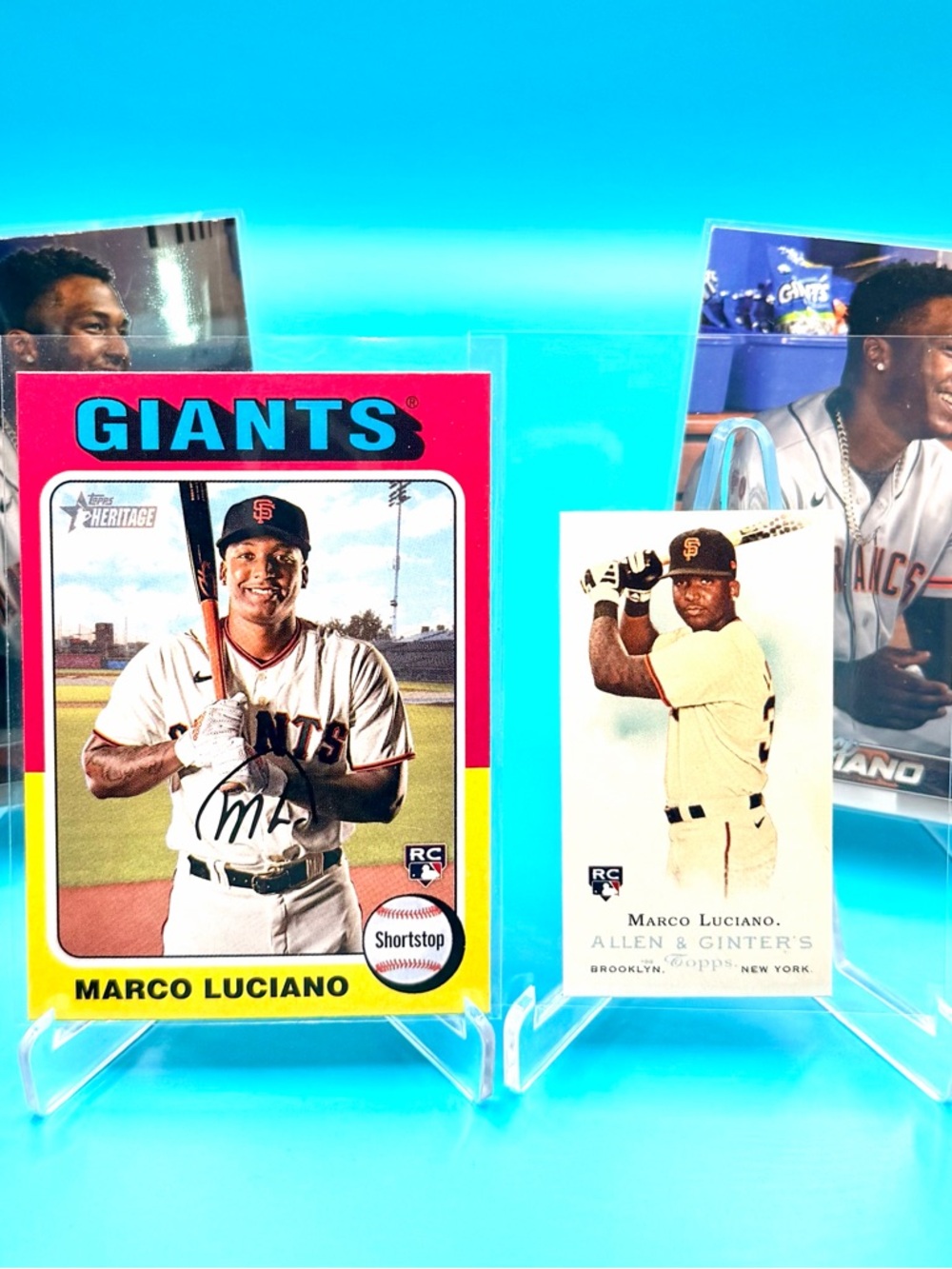 🔥Marco Luciano Rookie Lot! Allen & Ginter Rookie Mini + Topps Stadium Chrome!